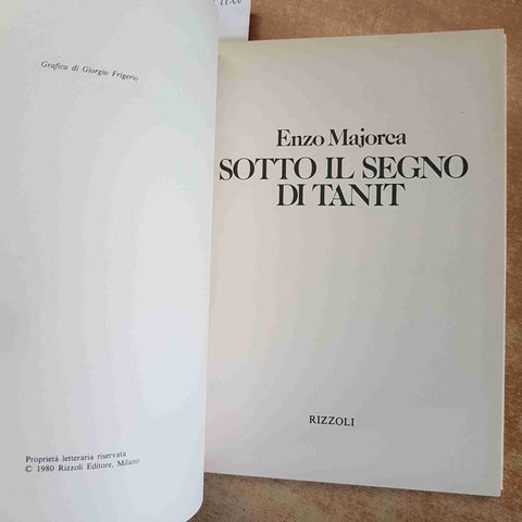 SOTTO IL SEGNO DI TANIT  ENZO MAIORCA 1980 RIZZOLI - FOGAR immersioni subacquea