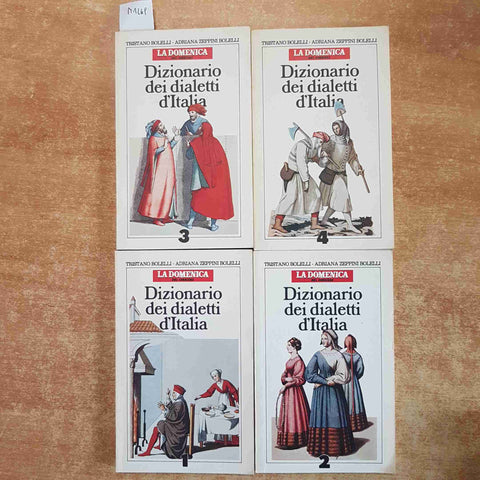 DIZIONARIO DEI DIALETTI D'ITALIA 4 VOLUMI COMPLETI 1983 BOLELLI Domenica Corrier