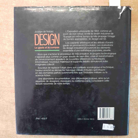DESIGN LE GESTE ET LE COMPAS JOCELYN DE NOBLET SOMOGY ILLUSTRATO 1988 STILE