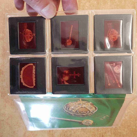 DIAPOSITIVE CORONA E SCETTRO UNGHERESI SET 6 SLIDE ARTE STORIA BUDAPEST