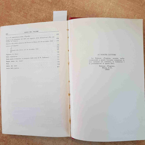 LENIN OPERE SCELTE VOLUME UNICO EDIZIONI PROGRESS - SAGGI POLITICI MARXISMO