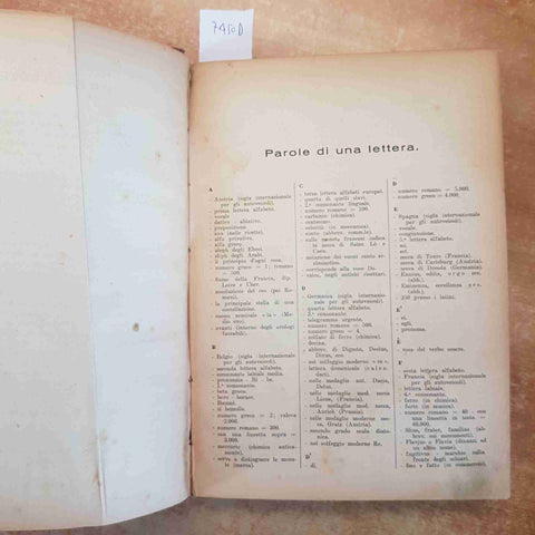 VOCABOLARIO ENCICLOPEDICO ENIGMISTICO - ITALO BODINI - NERBINI 1933 RARO
