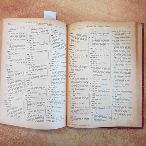 VOCABOLARIO ENCICLOPEDICO ENIGMISTICO - ITALO BODINI - NERBINI 1933 RARO
