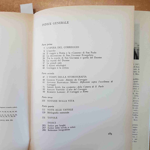 CORREGGIO - STEFANO BOTTARI ARTE RINASCIMENTO PITTURA ITALIANA 1961 CLUB LIBRO