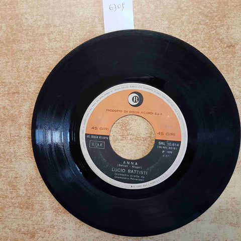 LUCIO BATTISTI MOGOL ANNA EMOZIONI 45 GIRI RICORDI VINILE 1970 SENZA COPERTINA