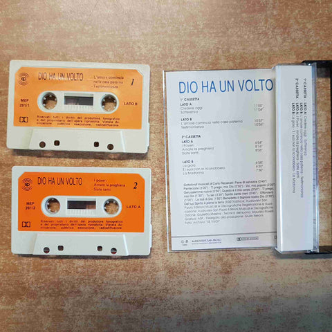 DIO HA UN VOLTO MADRE TERESA DI CALCUTTA 2 MUSICASSETTE SAN PAOLO 1995 G. MASINA