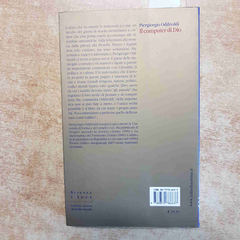 IL COMPUTER DI DIO - PIERGIORGIO ODIFREDDI - RAFFAELLO CORTINA EDITORE 2004