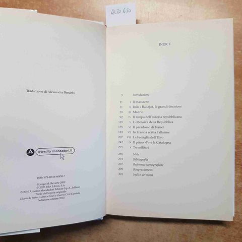 L'ARTE DI UCCIDERE GUERRA CIVILE SPAGNOLA STORIA MILITARE 2010 JORGE REVERTE 1°