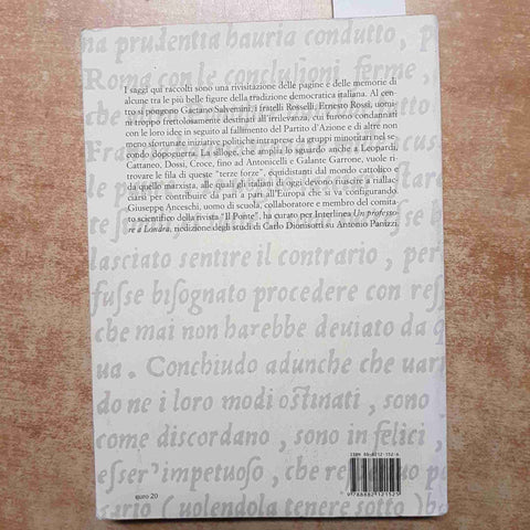 MAESTRI DI UN'ITALIA CIVILE - ANCESCHI - INTERLINEA 2003 GARIBALDI SALVEMINI
