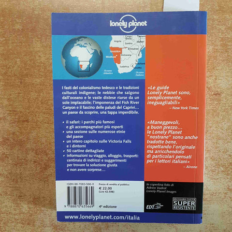 NAMIBIA - LONELY PLANET EDT GUIDA VIAGGIO AFRICA SAFARI 4° EDIZIONE 2002