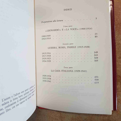 GIUSEPPE PREZZOLINI DIARIO 1900-1941 RUSCONI PRIMA EDIZIONE 1978 LA VOCE EDITORI