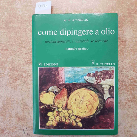 COME DIPINGERE A OLIO MANUALE PRATICO TECNICHE MATERIALI NICODEMI 1980 CASTELLO