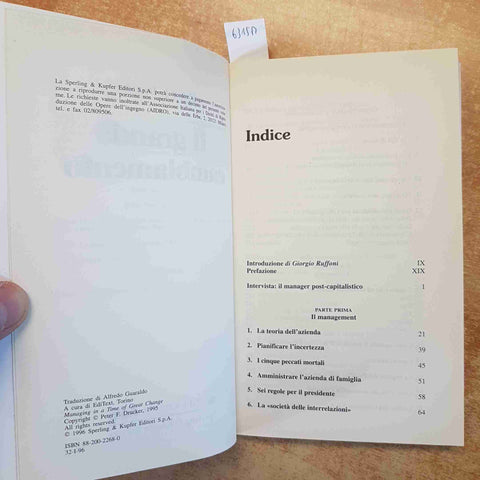 IL GRANDE CAMBIAMENTO PETER F. DRUCKER IMPRESE E MANAGER ETA DELL'INFORMAZIONE