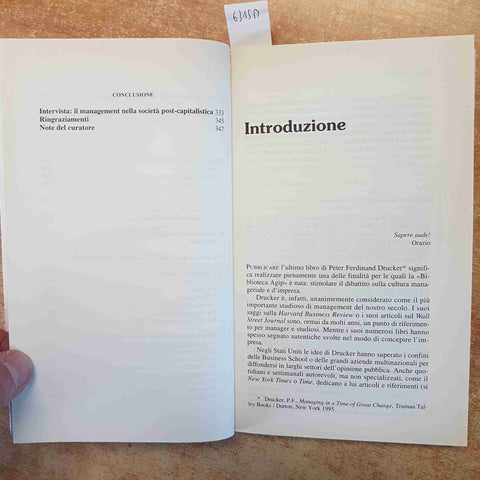 IL GRANDE CAMBIAMENTO PETER F. DRUCKER IMPRESE E MANAGER ETA DELL'INFORMAZIONE