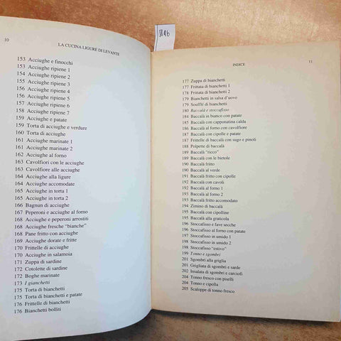 LA CUCINA LIGURE DI LEVANTE SALVATORE MARCHESE 1990 MUZZIO RICETTE TRADIZIONALI