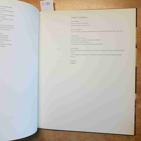JESSICA STOCKHOLDER VORTEX IN THE PLAY OF THEATER WITH REAL 2001 VERLAG KUNST