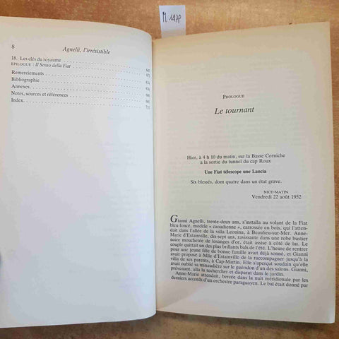 AGNELLI L'IRRESISTIBILE - MARIE-FRANCE POCHNA 1989 BIOGRAFIA GIANNI AGNELLI