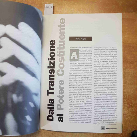 DERIVE E APPRODI 2/93 RIVISTA BALESTRINI, BERARDI, TONI NEGRI, PIPERNO, CAPRONI