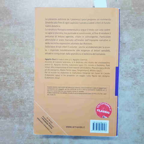 I PROMESSI SPOSI - ALESSANDRO MANZONI COMMENTO AGAPITO BUCCI 2010 ARMANDO