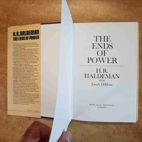 THE ENDS OF POWER - WATERGATE NIXON PRESIDENZA USA - H.R. HALDEMAN - DIMONA 1978