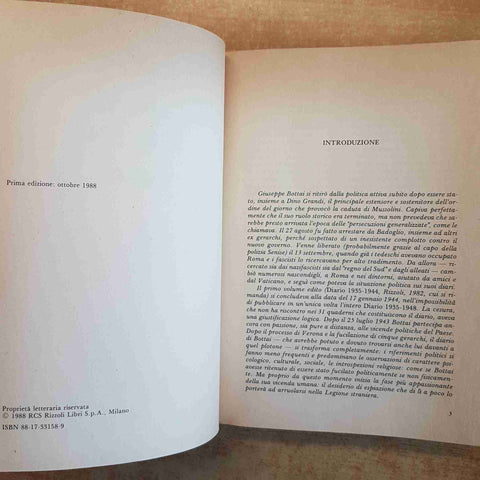 GIUSEPPE BOTTAI - DIARIO 1944-1948 RIZZOLI -BRUNO GUERRI 1°ED. MEMORIE FASCISMO