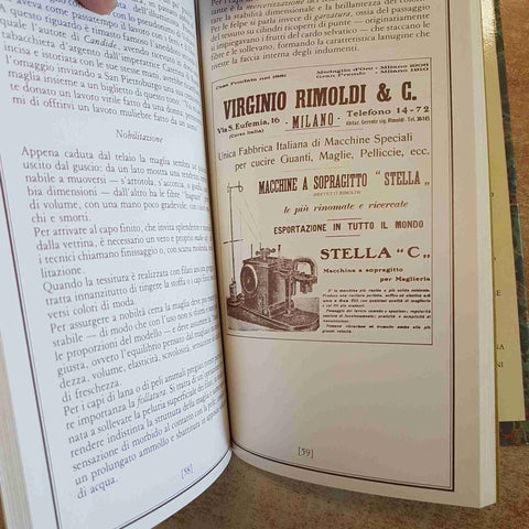 MAGLIA MAGLIETTA MAGLIONE STORIA TECNICA DELLA MAGLIERIA 1985 PAOLO LOMBARDI
