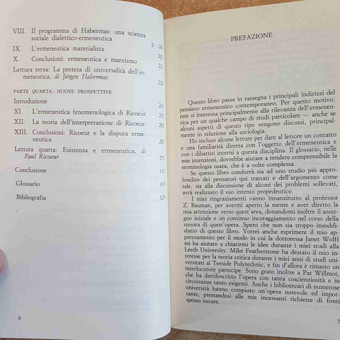 L'ERMENEUTICA CONTEMPORANEA BLEICHER GADAMER HEIDEGGER HABERMAS 1992 IL MULINO