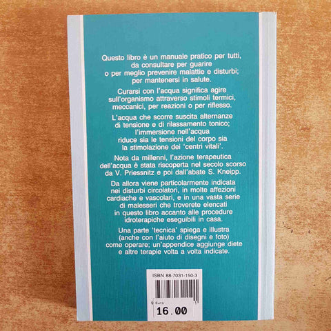IDROTERAPIA ACQUA AZIONE TERAPEUTICA SALUTE BENESSERE GUDRUN DALLA VIA 1991 RED