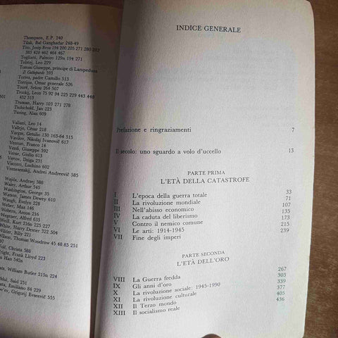 IL SECOLO BREVE 1914-1991 - ERIC J. HOBSBAWM - STORIA NOVECENTO GUERRE 2002 BUR