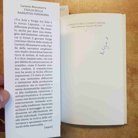 VIGILIA DELLA NARRATIVA VERGHIANA - CARMELO MUSUMARRA 2023 VERGA - ALGRA EDITORE