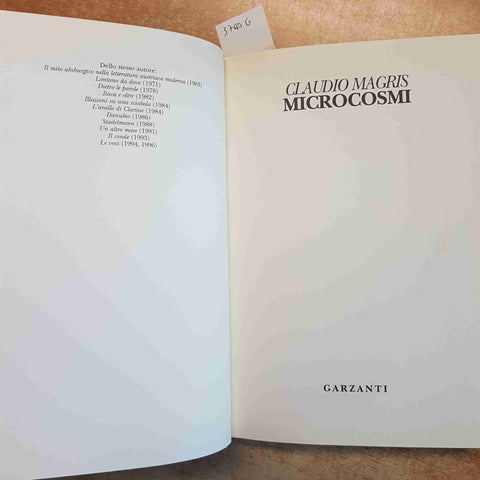 CLAUDIO MAGRIS - MICROCOSMI GARZANTI PRIMA EDIZIONE 1997 TRIESTE - PREMIO STREGA
