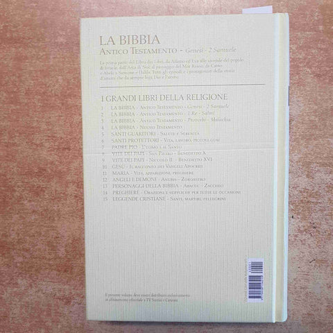 LA BIBBIA ANTICO TESTAMENTO GENESI 2 SAMUELE I GRANDI LIBRI RELIGIONE 1 MONDADOR