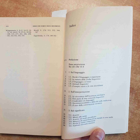 SALVATORE VECA DELL'INCERTEZZA TRE MEDITAZIONI FILOSOFICHE 1997 FELTRINELLI