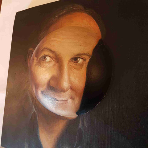 DARIO AGUZZI GERRY SCOTTI TEMPERA GRASSA SU LEGNO 30X36 CM OPERA TRIDIMENSIONALE