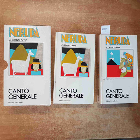 NERUDA - CANTO GENERALE - 2 VOLUMI CON COFANETTO - ACCADEMIA 1970 SANSONI POESIA