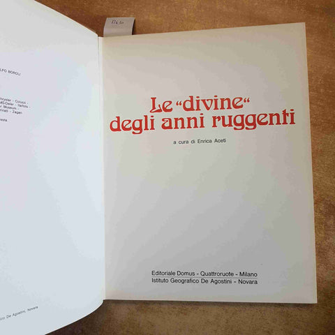 LE "DIVINE" DEGLI ANNI RUGGENTI - ENRICA ACETI - AUTO D'EPOCA 1976 QUATTRORUOTE