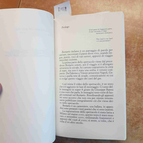 BESTIARIO ITALIANO + I CANI DEL GAS - MARCO PAOLINI - EINAUDI + VHS 2000