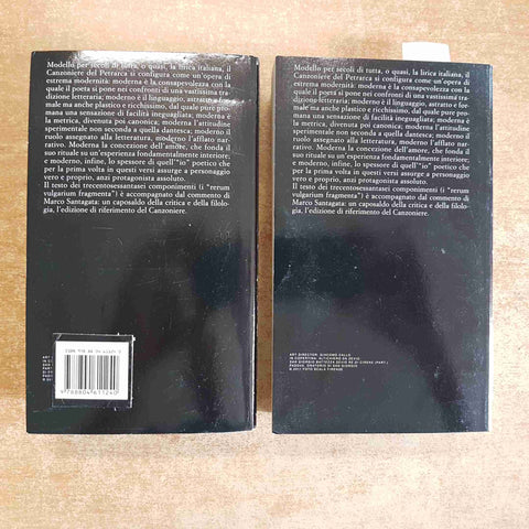 PETRARCA - CANZONIERE - 2 VOLUMI MARCO SANTAGATA OSCAR MONDADORI 2012 COMMENTATO