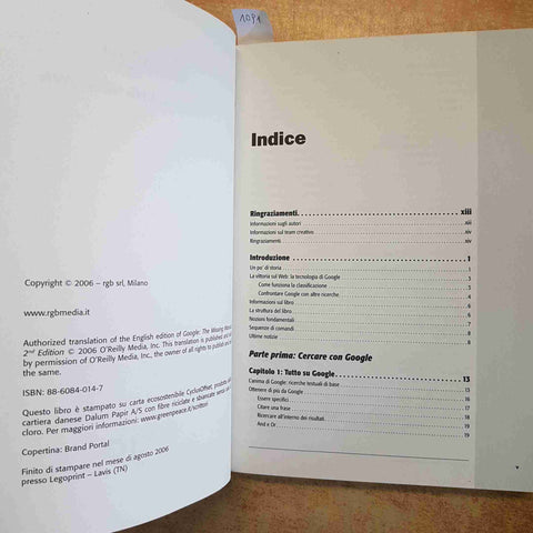 GOOGLE. IL MANUALE CHE MANCAVA  GUIDA COMPLETA A RICERCHE E STRUMENTI 2006 RGB