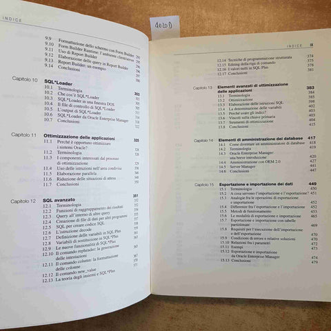 GUIDA A ORACLE 8i  MANUALE UFFICIALE ORACLE PRESS SQL E PL/SQL 2000 McGRAW HILL