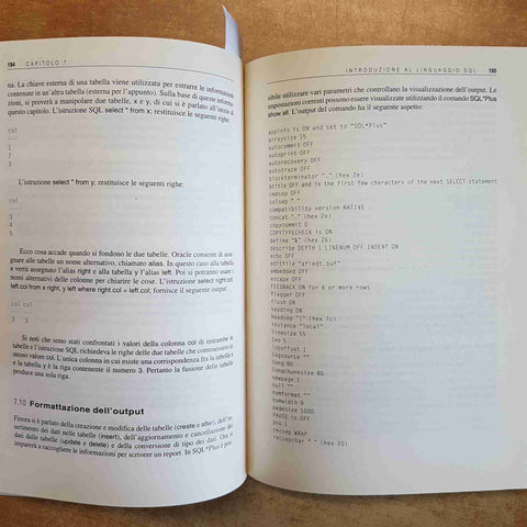 GUIDA A ORACLE 8i  MANUALE UFFICIALE ORACLE PRESS SQL E PL/SQL 2000 McGRAW HILL