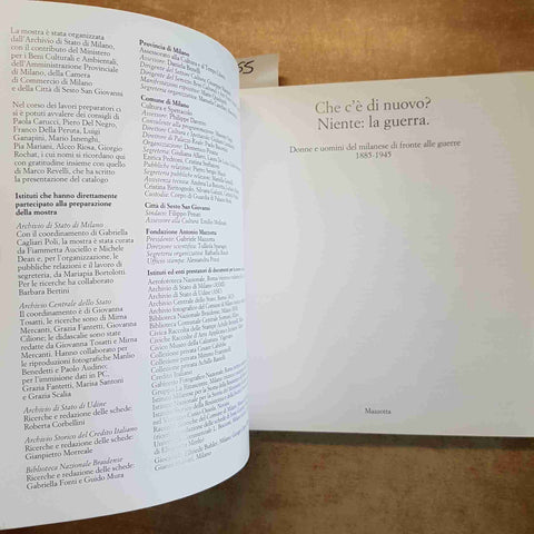 CHE C'È DI NUOVO? NIENTE, LA GUERRA 1885-1945 MAZZOTTA CATALOGO MOSTRA 1997
