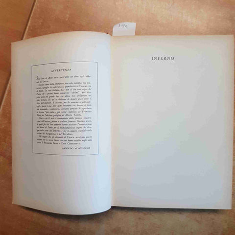 DANTE ALIGHIERI - LA DIVINA COMMEDIA - ILLUSTRAZIONI DORE' - MONDADORI - 1954