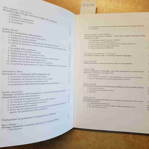 LA RICERCA DIDATTICA PER LA FORMAZIONE DEGLI INSEGNANTI DOMENICI - MONOLITE 2007