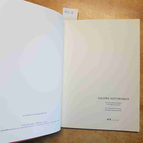 GALERIE HISTORISMUS N.2 ARTS DECORATIFS EUROPEENS ART NOUVEAU DESIGN 2007