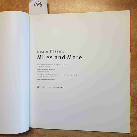 BEATE PASSOW  MILES AND MORE  CATALOGO FOTOGRAFICO 2007 FOTOGRAFIA