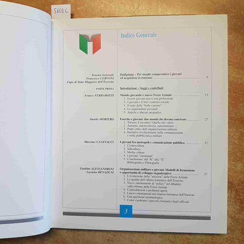 ESERCITO GIOVANE RAPPORTI FORZA ARMATA E MONDO GIOVANILE militaria FERRAROTTI
