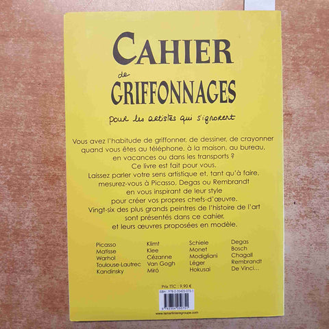 CAHIER DE GRIFFONNAGES - FEJTJAINE ALBUM DISEGNO PICASSO HOKUSAI MIRO' KLEE
