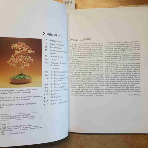 BONSAI - CHRISTINE STEWART MANUALE COLTIVAZIONE POTATURA 1986 GORLICH DE AGOSTIN