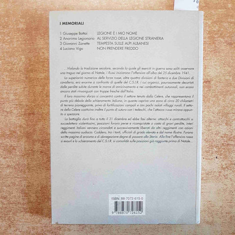 NON PRENDERE FREDDO - LUCIANO VIGO - CSIR 1941-42 CAMPAGNA DI RUSSIA MEMORIE